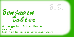 benjamin dobler business card